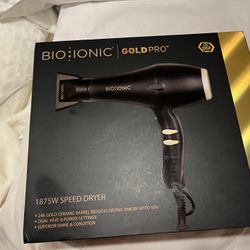 Bio ionic gold plus hair dryer never used