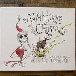 Tim Burton Illustrated Book- 20th Anniversary The Nightmare Before Christmas 