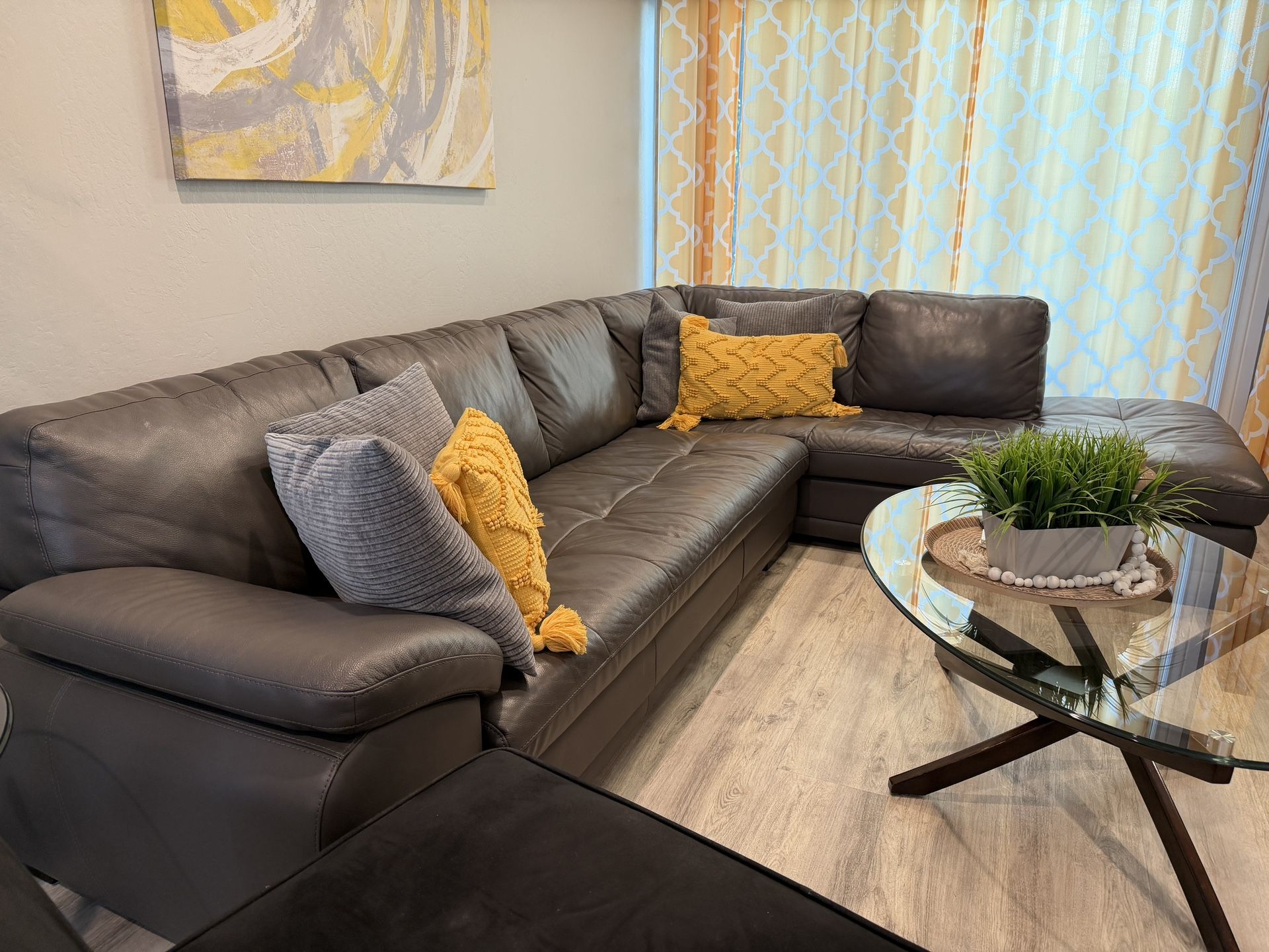 10 Ft Leather Sectional Sofa. Free!!