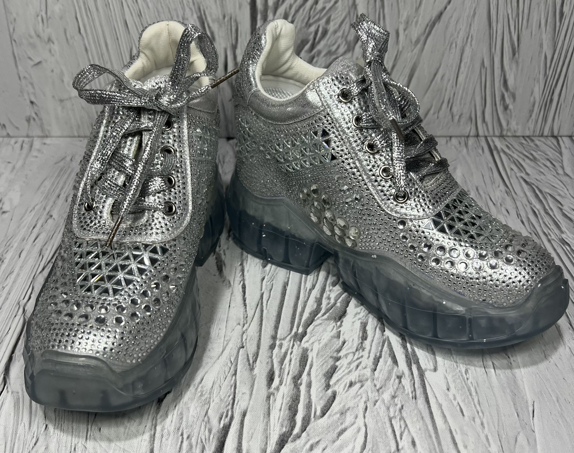 Anthony Wang Banana-01 Lace Up Hidden Wedge Size 6.5 Women's Fashion Sneakers
