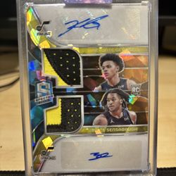 2023 Panini Spectra Dual Rookie Patch Auto KEYONTE GEORGE /BRICE SENSABAUGH /35!