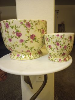 Floral Planters ( set) cottage core