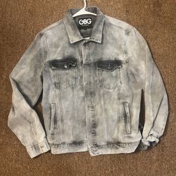 Guess By Guess Los Angeles Faded Grey Denim Trucker Jacket Size Large
