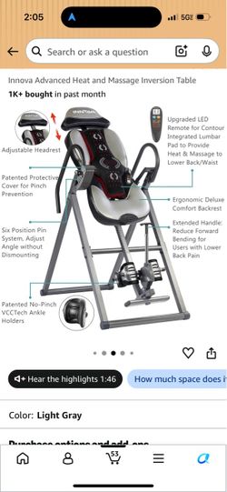 Innova Advanced Heat and Massage Inversion Table