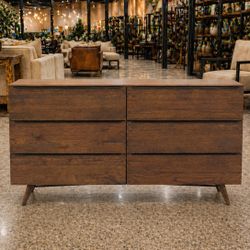 Cormar 6-Drawer Wide Dresser (Solid Oak)