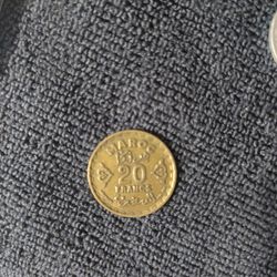 Moroccan 20 Franc coin from the year 1371 in the Islamic Calendar 