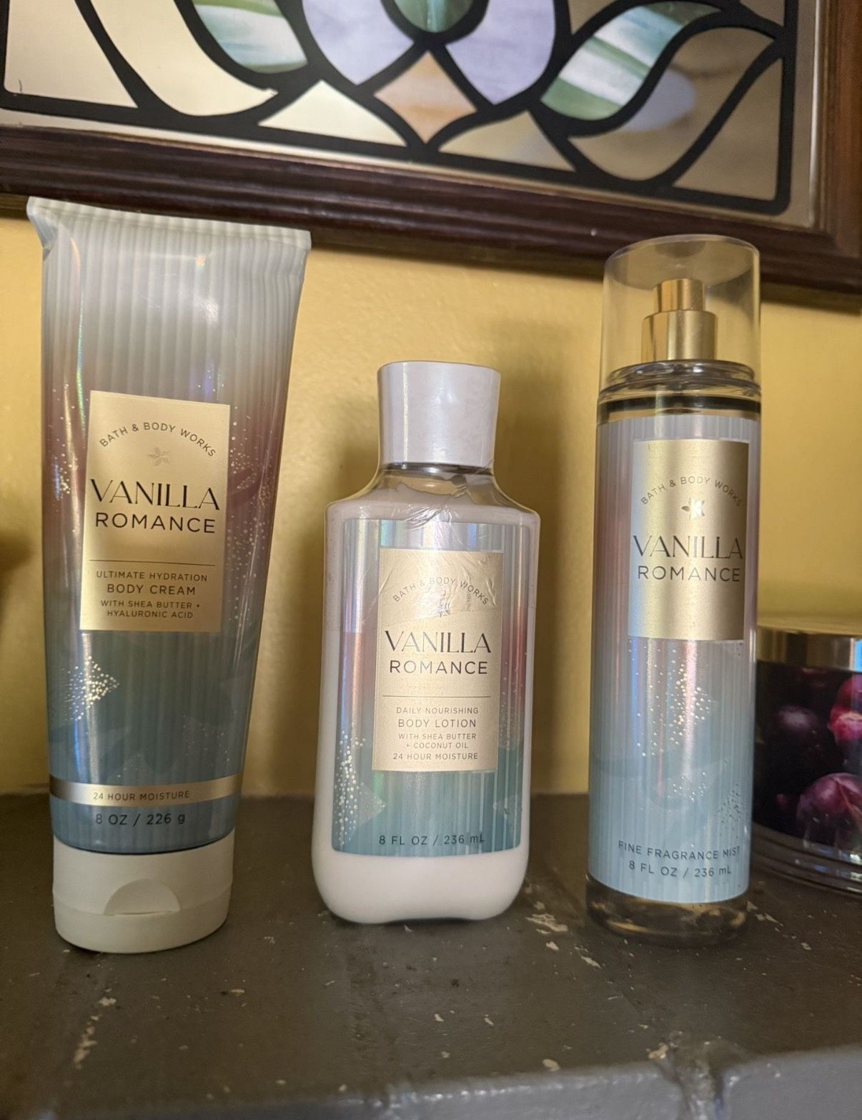 Brand New VANILLA ROMANCE Body Lotion, Cream & Fine Fragrance Mist From BATH & BODY WORKS 