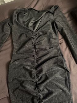 Black polyester dress