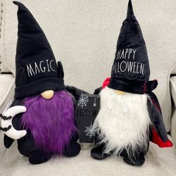 Rae Dunn Magic and Happy Halloween gnomes 