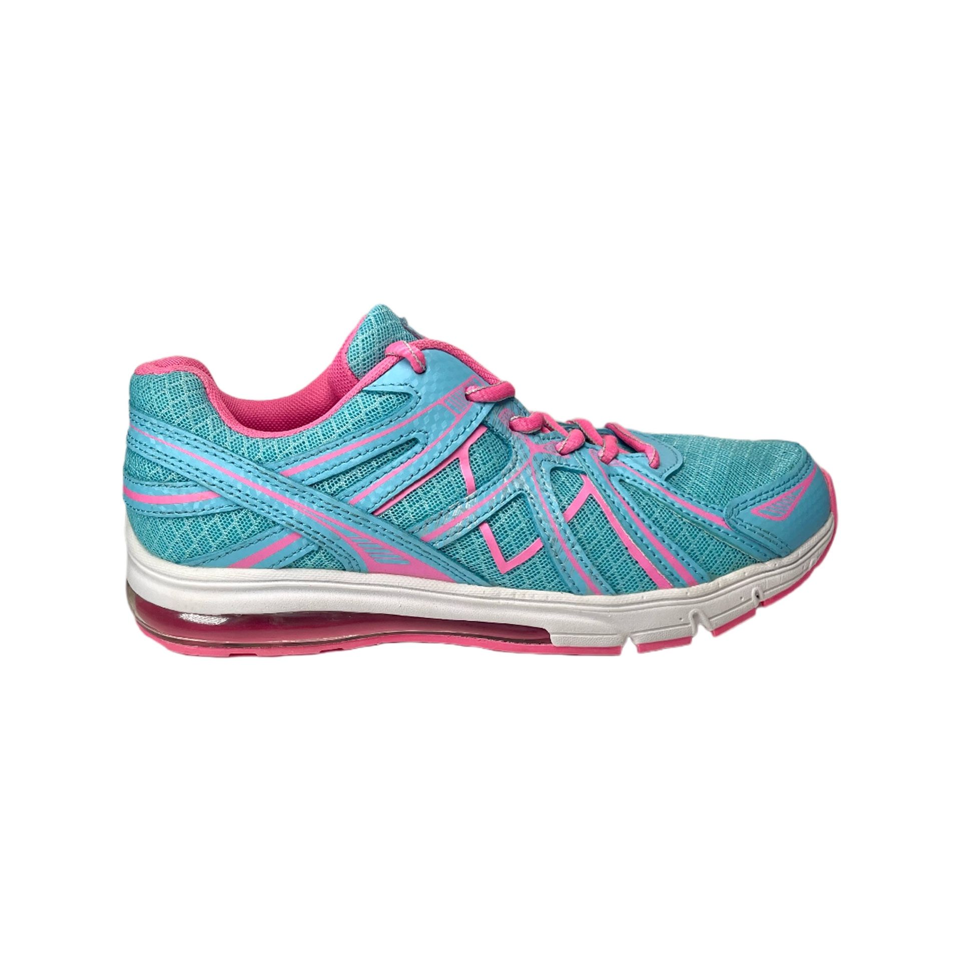 BCG Youth Girls Size 5 Activewear Sneakers Pink & Blue Leather Running Shoes