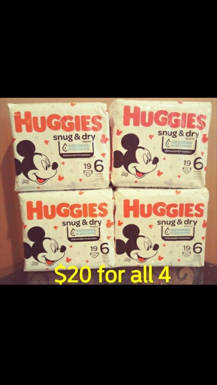 Huggies Snug & Dry size 6 diapers pampers