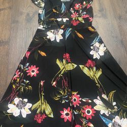 Women’s Black Flower Dress Size Medium #5