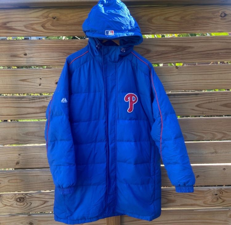 Vintage Philadelphia Phillies 3/4 Length Puffer jacket