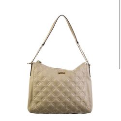 Kate Spade Astor Court Aurelia BEIGE quilted purse BAG