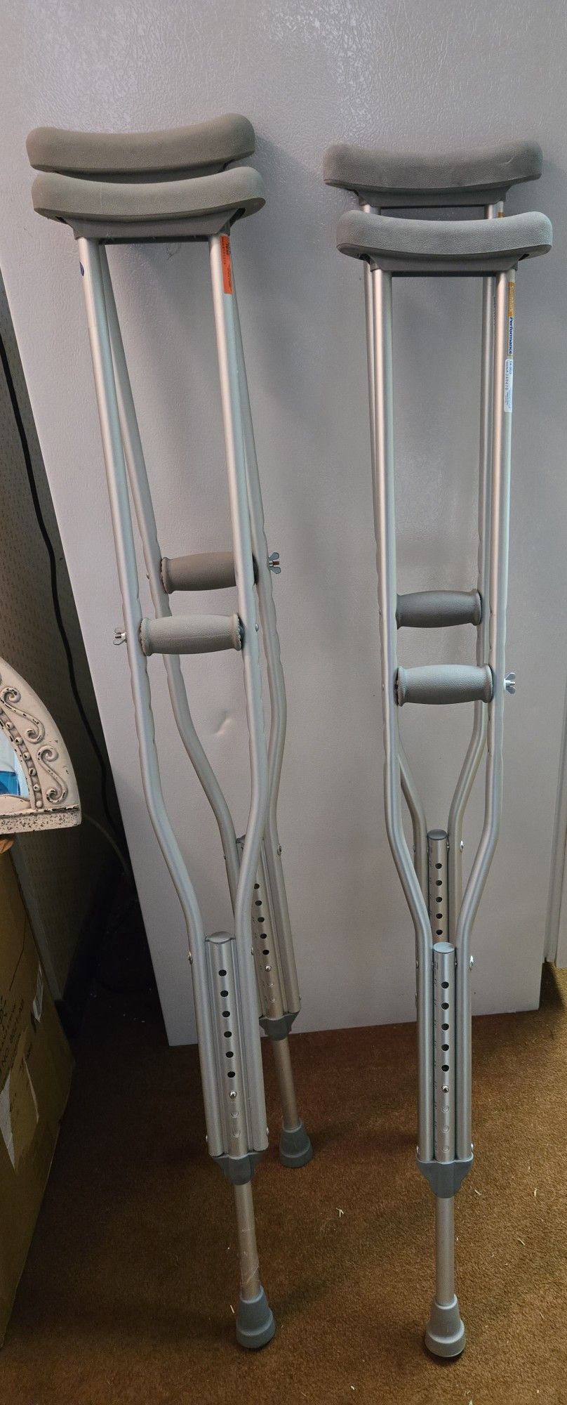 2 Pair Of Adjustable Crutches
