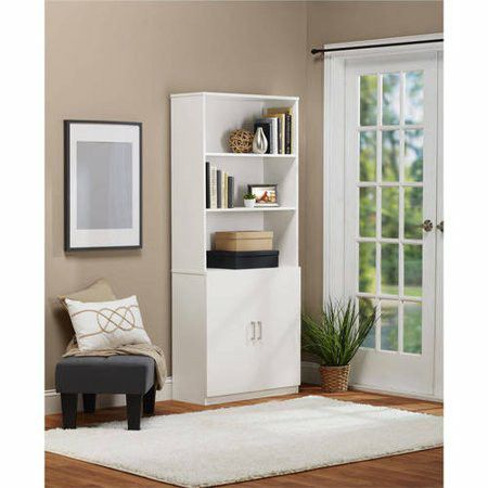 Ameriwood Home Moberly Bookcase with Doors, White