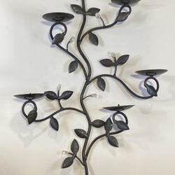 5 Candle Metal Wall Sconce