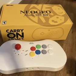 SNK NEOGEO ARCADE STICK PRO Controller White With Box 