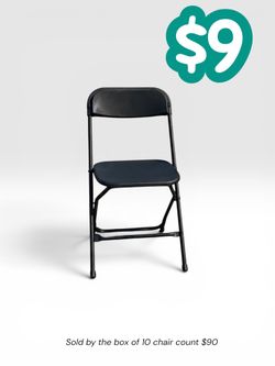 Brand New Black Plastic Holding Chairs 800 lbs maximum weight