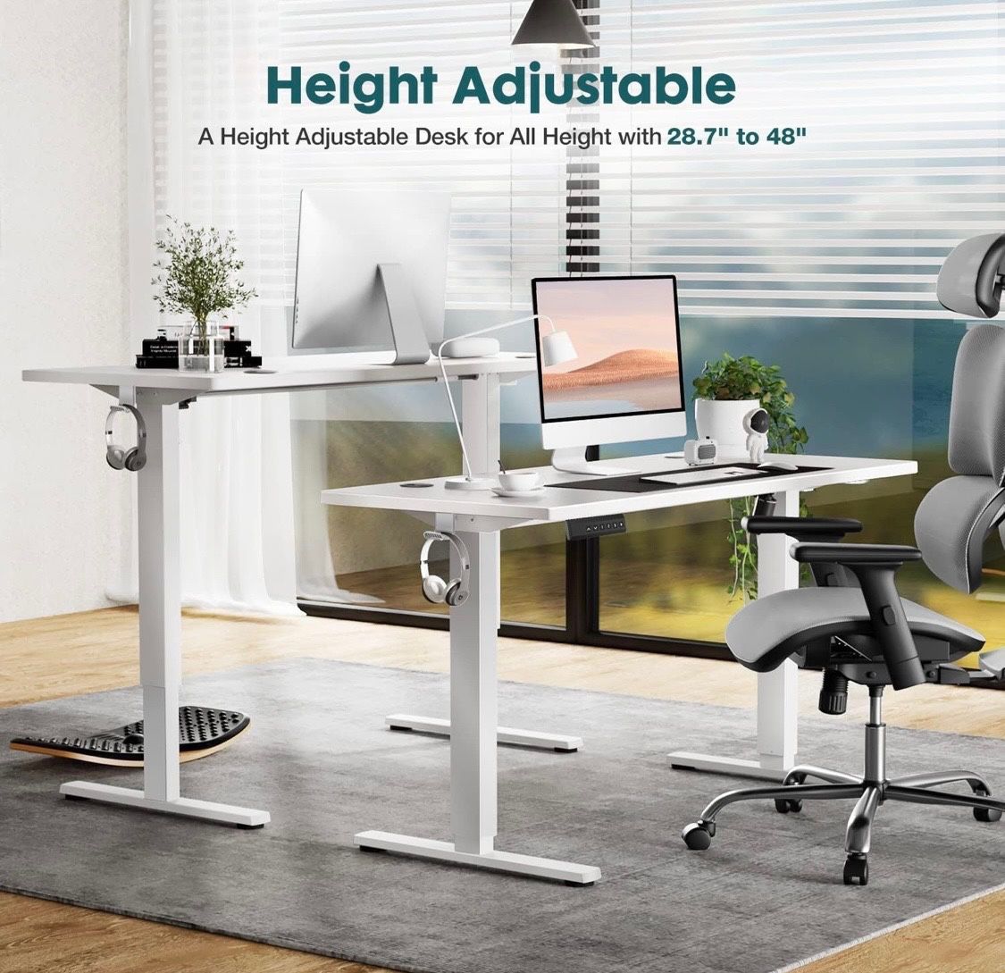 Height Adjustable Electric Lifting Desk Dual Motor Two/Three Section Sit Standin