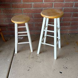 Solid Wood Stool Set 