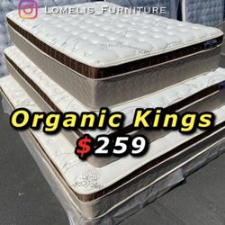 King Organic Cloud Edition Europillow Top 12inch Mattress!!