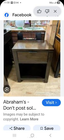 Nightstand  side table  able to also charge  from  it
