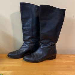 Black Calf Tall Boots Size 7