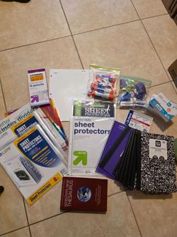 School Supply Bundle – Notebooks, Pencils, Sheet Protectors & More