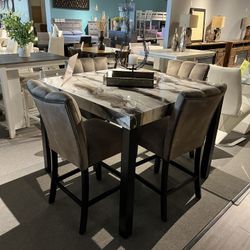 Brown 5PC Counter Height Table Set