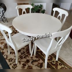 5pieces Round dinning Table set wooden 