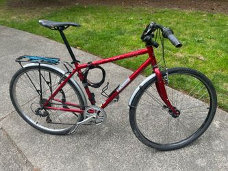 Bike with lock and pump