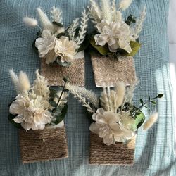 Wedding Pocket Squares And Corsage 