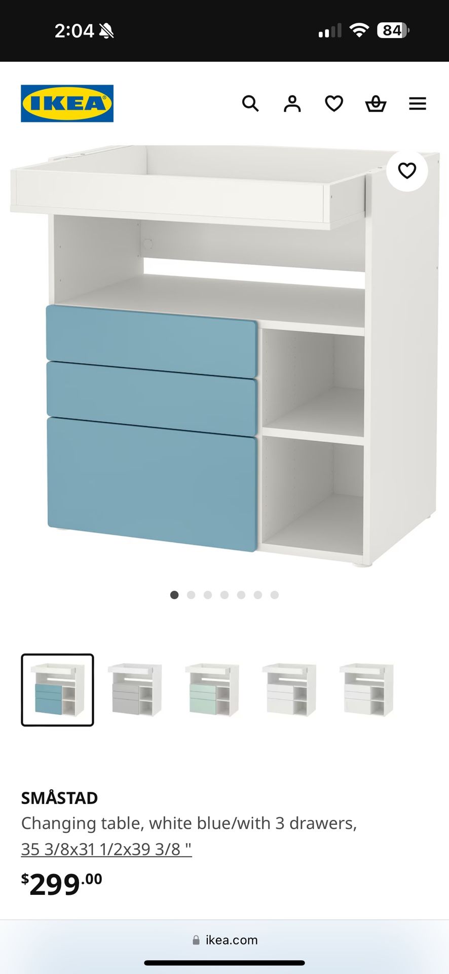 Changing table/ or Desk Ikea Pink