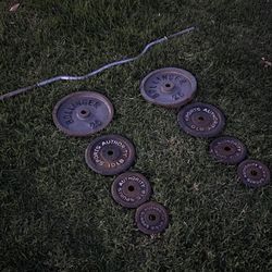 Curl Bar Plus Weight Set