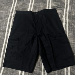 FLEX Relaxed Fit Navy blue Cargo Shorts, 13" 36