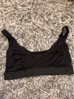 Lunya Black Sports Bra Crop Top