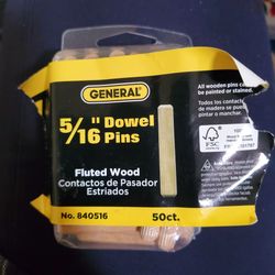 FREE General 5/16" Fluted Wood Dowel Pins