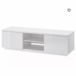 ikea Byas TV unit, high gloss white