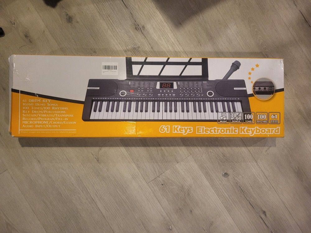 61 Keys Electronic Keyboard - Teaching for Beginners BD-612