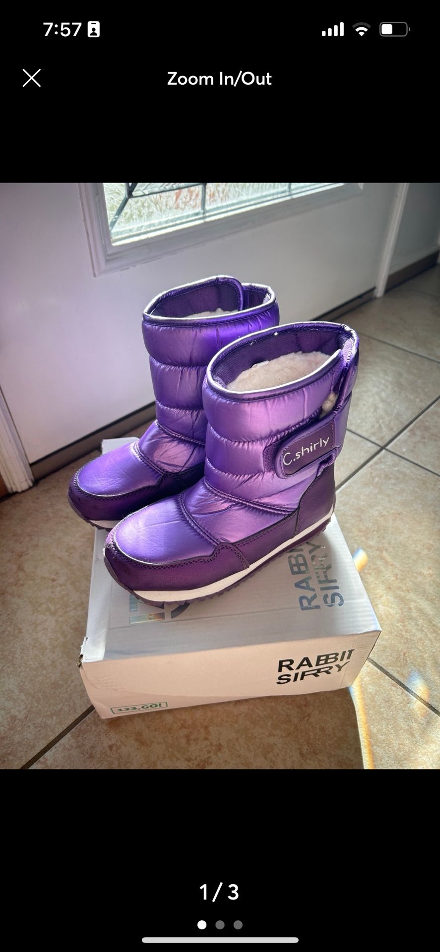 Girl Snow Boots Size 13.5
