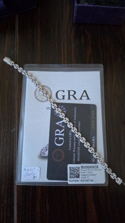 8" 6mm Moissanite Gucci Puff Bracelet 