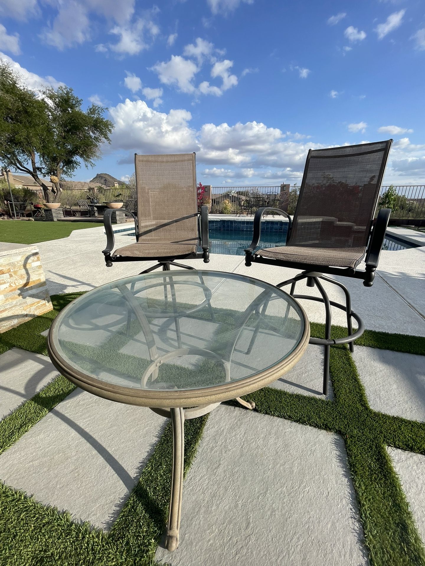 Patio Table With Two Chairs