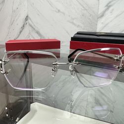 🔥🔥Silver Frames Clear Lenses 