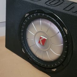 Kicker 12" Subwoofer Comp VT And Shallow QBOMB  Box. 07CVT124.