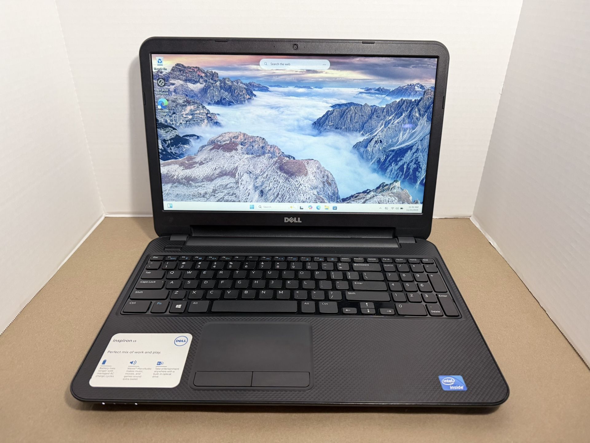 Dell Inspiron 15 3521 Intel Core 1.50 GHz 8GB RAM 500GB HDD windows 11 brand new battery