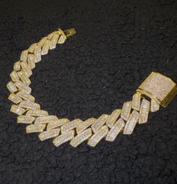 Gold Iced Out Moissanite Cuban Link