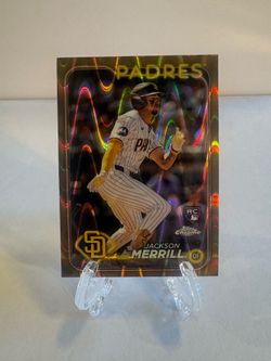 2024 Topps Chrome - Jackson Merrill #207 Gold Raywave Refractor /50 (RC) (Z)
