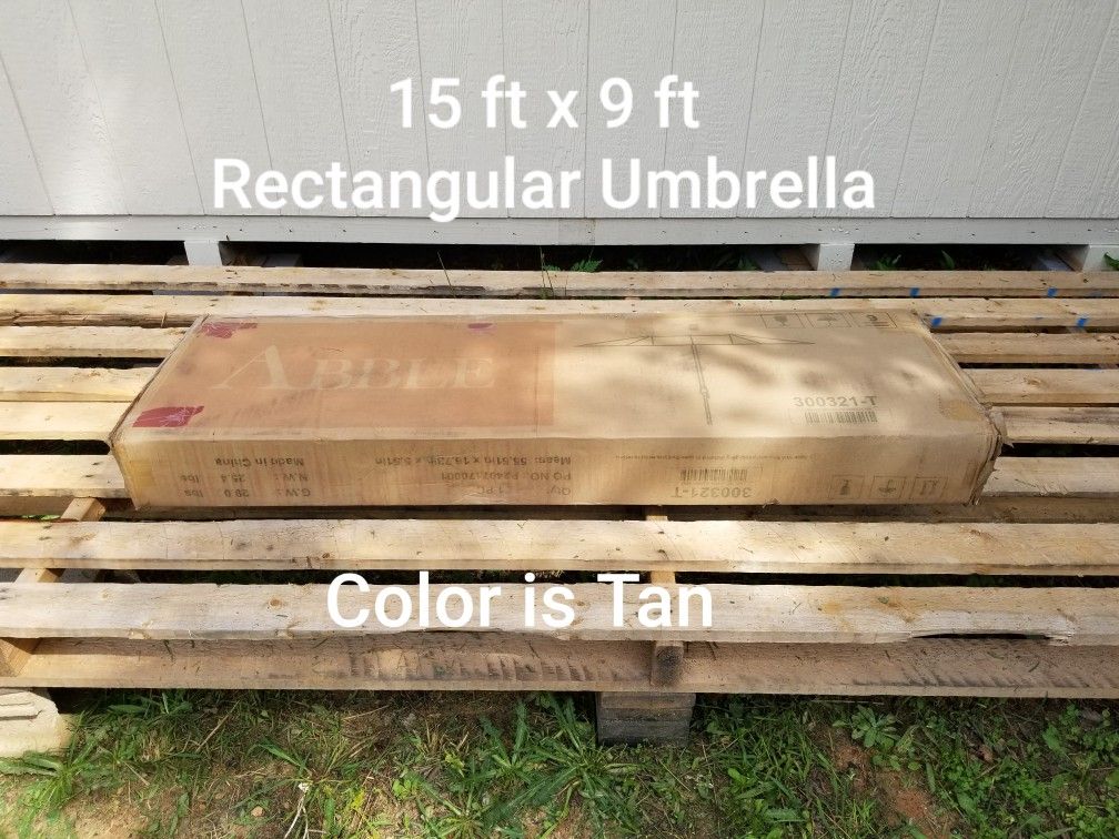 15 Ft. x 9 Ft. Rectangular Umbrella 