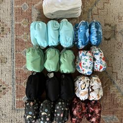 20 New Thirsties Newborn All In One  Cloth Diapers 